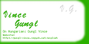 vince gungl business card